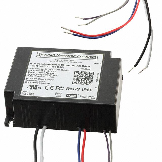 LED40W-057-C0700-D-HV Thomas Research Products  LED Drivers